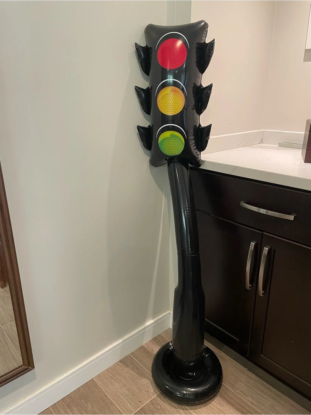 Inflatable Traffic Light - Black with Red/Yellow/Green Lights
